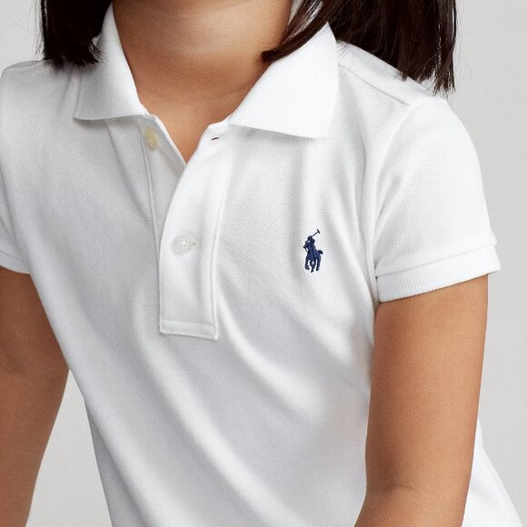 NWOT Polo Ralph Lauren Girls Cotton Mesh Polo Dress - Picture 3 of 8